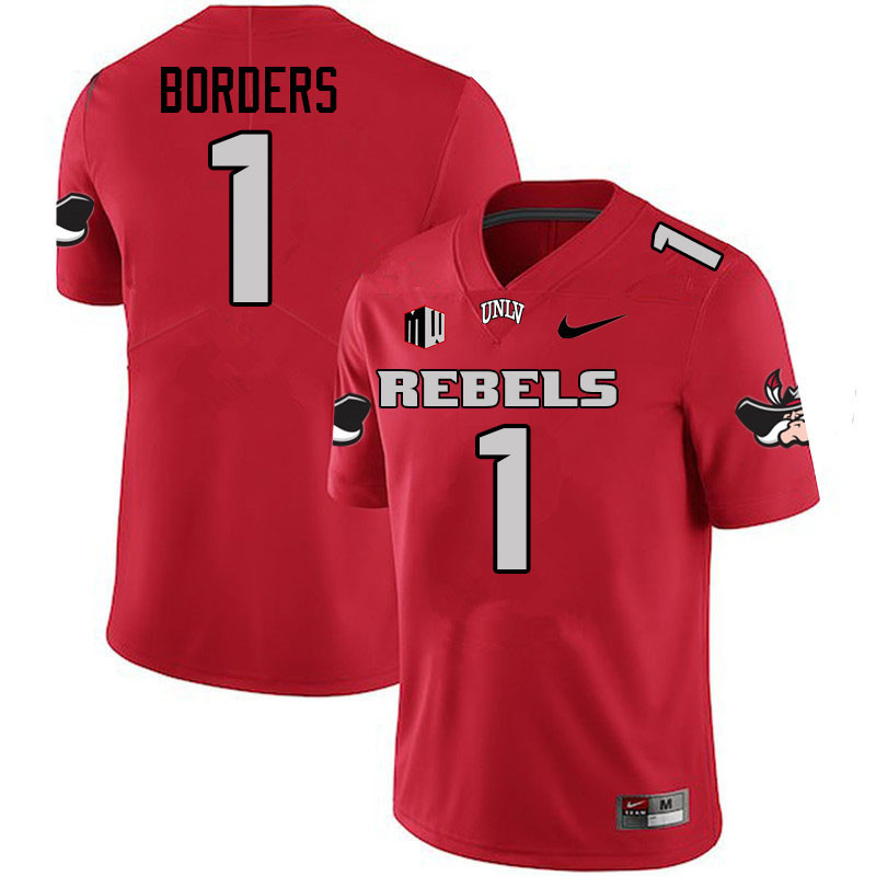 #1 Chief Borders UNLV Rebels College Football Jerseys-Retro Scarlet